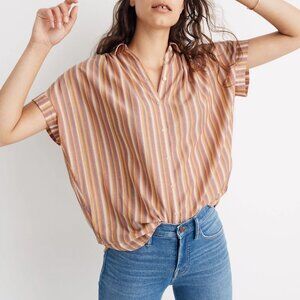 Madewell | Central Shirt in Rainbow Stripe